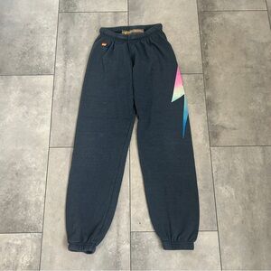 Aviator Nation navy blue bolt jogger sweatpants XS